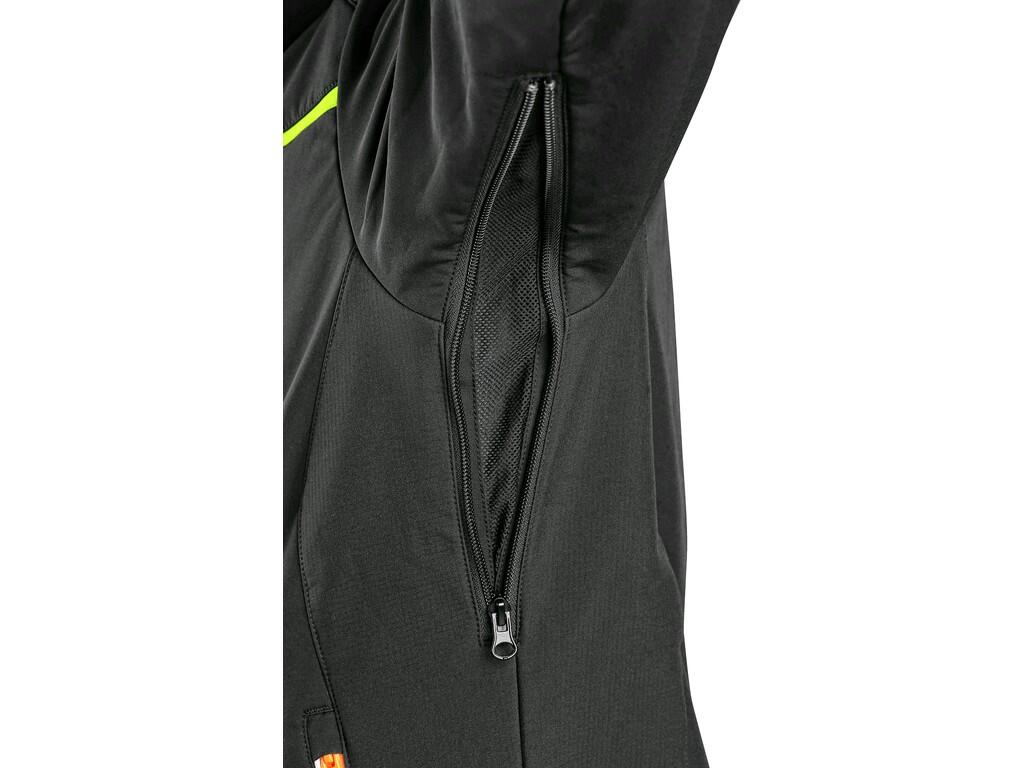 Bunda CXS NORFOLK, pánská, černá s HV žluto/oranžovými doplňky, vel. 2XL
